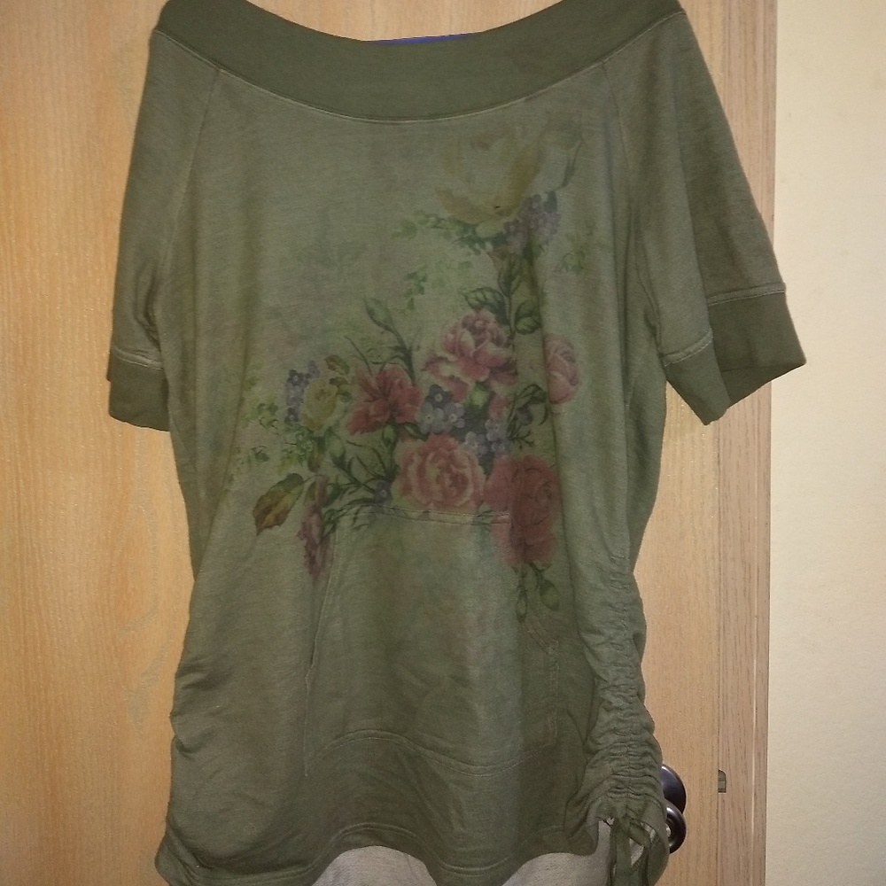 Cowl Neck 3/4 Sleeve Sz L